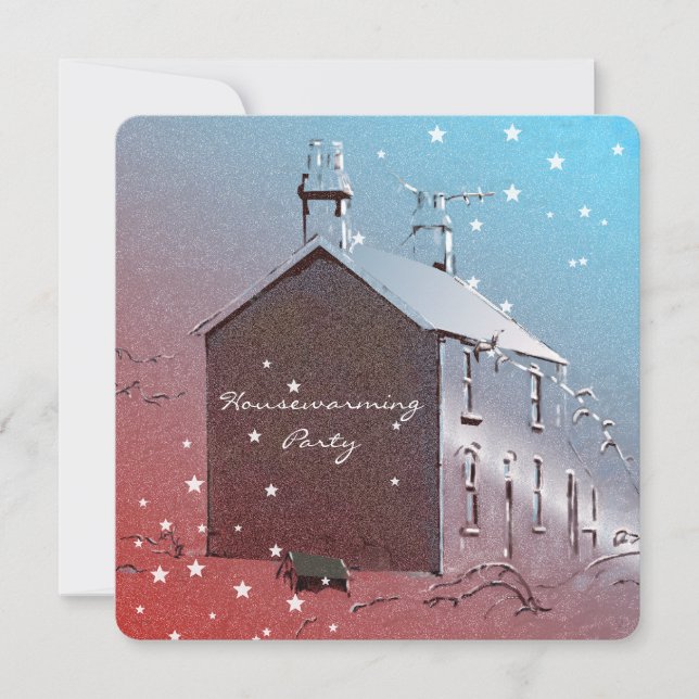 New House Houseuppvärmning Inbjudan (Framsida)