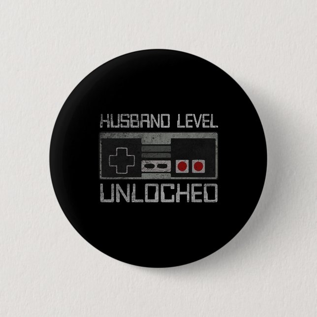 New Husband Level Unlocked Just Married Gamer Bach Knapp (Framsida)