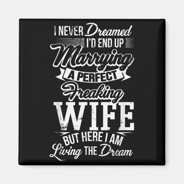New Husband Wedding Anniversary Couple Hubby Gift  Magnet (Framsidan)