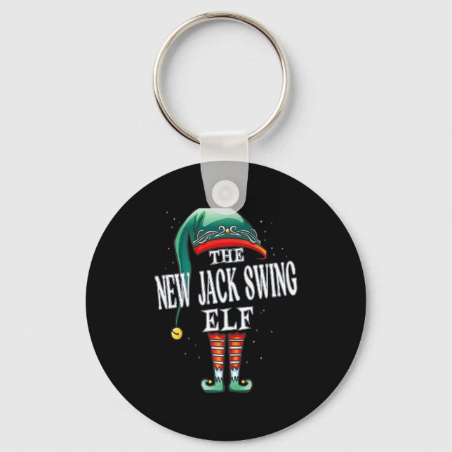 New Jack Swing Elf Christmas Group Xmas Pajama Par Nyckelring (Framsida)