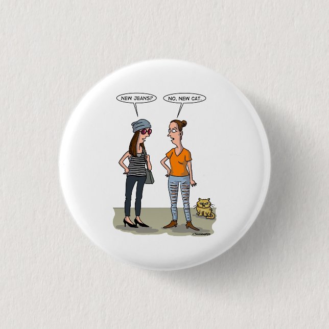 New jeans? No, new cat. Folded Greeting Card Knapp (Framsida)