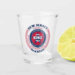 New jersey 3:e stjärnan Patriotic Shot glass