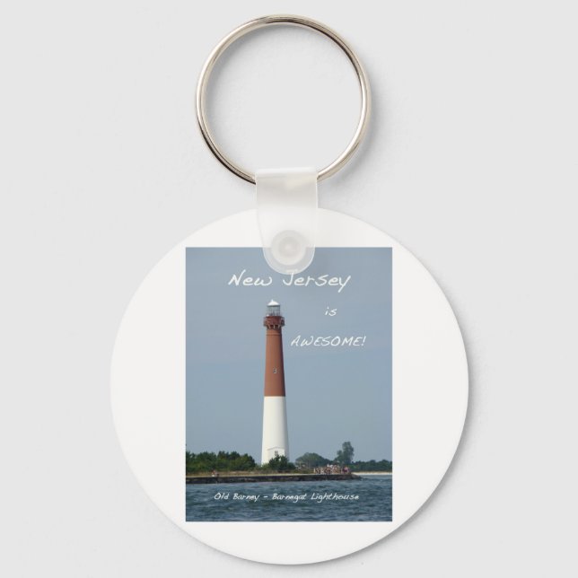 New jersey är Fantastisk - Barnegat fyr Nyckelring (Framsida)