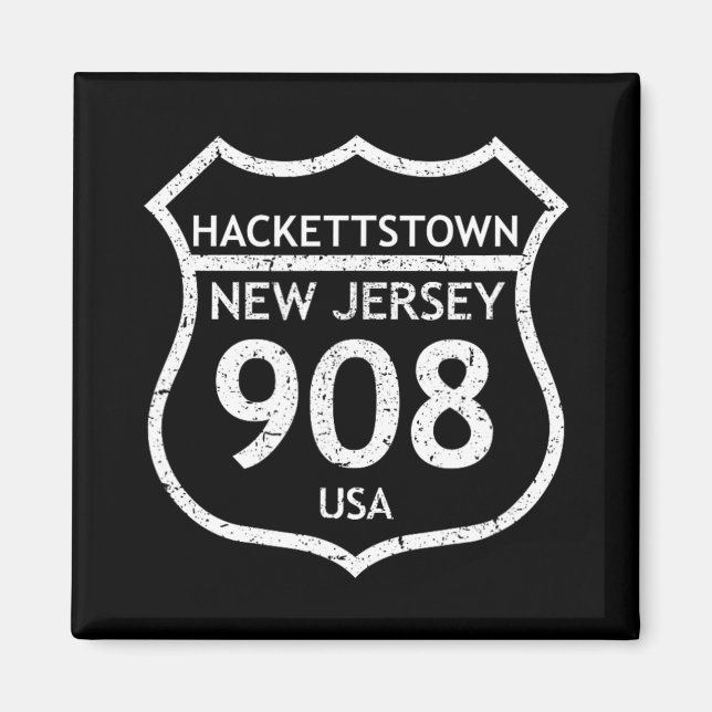 New Jersey Area Code 908 Hackettstown, Nj Home Sta Magnet (Framsidan)