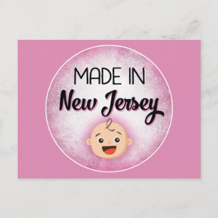 new jersey Baby Funny Rosa New Girl Postcard Vykort