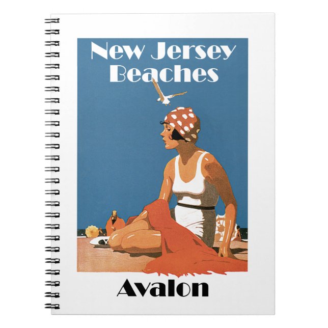 New jersey Beacher ~ Avalon Anteckningsbok (Framsidan)