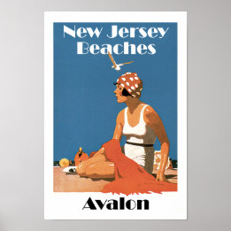 New jersey Beacher ~ Avalon Poster
