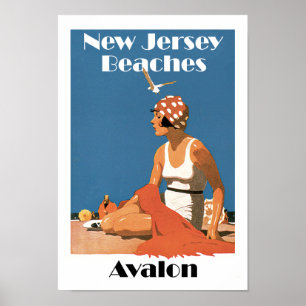 New jersey Beacher ~ Avalon Poster
