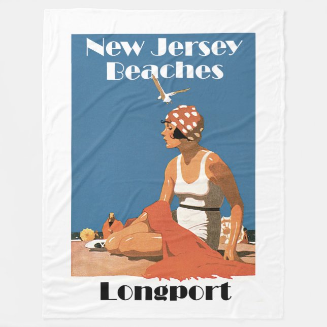 New jersey Beacher ~ Longport Fleecefilt (Framsidan)