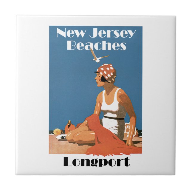 New jersey Beacher ~ Longport Kakelplatta (Framsidan)