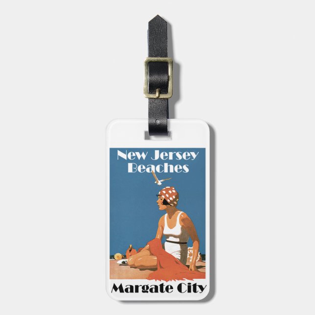 New jersey Beacher ~ Margate City Bagagebricka (Vertikal Framsida)
