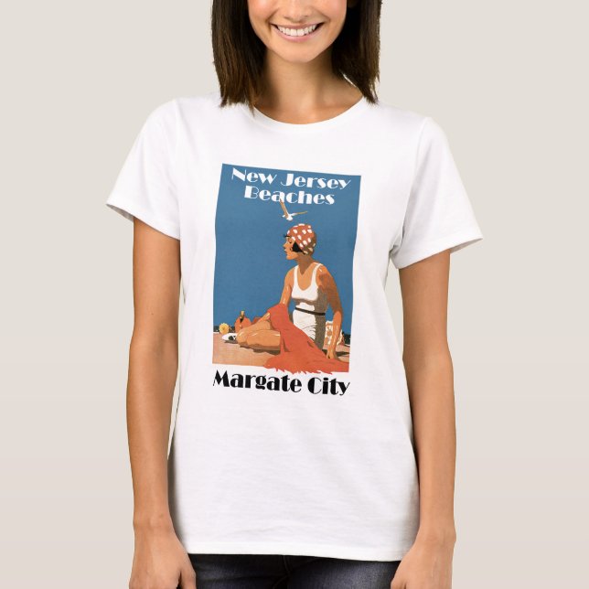 New jersey Beacher ~ Margate City Tee Shirt (Framsida)
