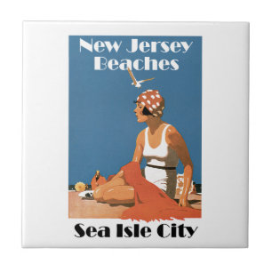 New jersey Beacher ~Sea Isle City Kakelplatta