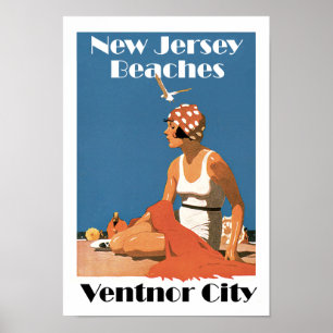 New jersey Beacher ~ Ventnor City Poster