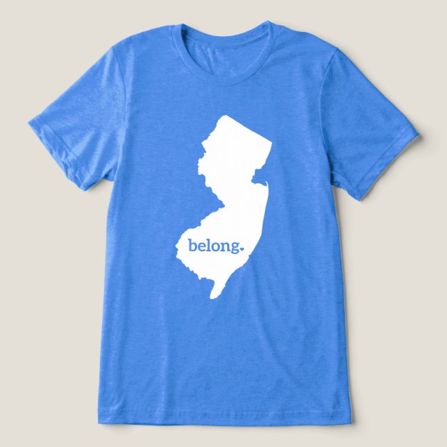 New jersey Belong-statsprioritet T Shirt (Design Framsida)