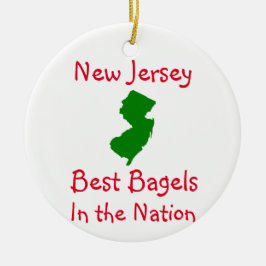 New jersey Best Bagels Ceramic Ornament