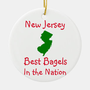 new jersey Best Bagels Ceramic Ornament