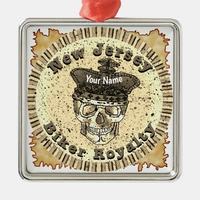New Jersey Biker  Julgransprydnad Metall (Framsidan)