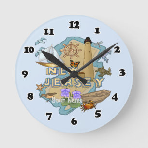 New jersey Clock Rund Klocka