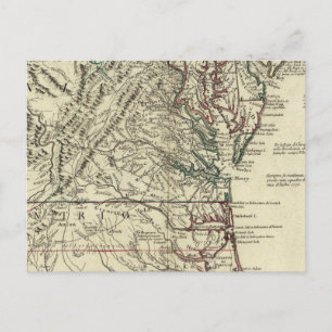New Jersey, Delaware, Virginia, North Carolina Vykort