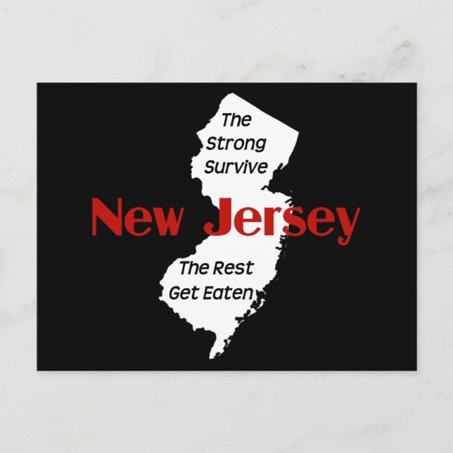 New jersey: den starka överlev, resten blir uppäte vykort (Framsida)