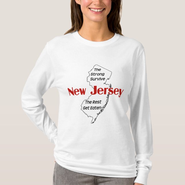 New jersey den starka Överlever, resten äter upp T Shirt (Framsida)