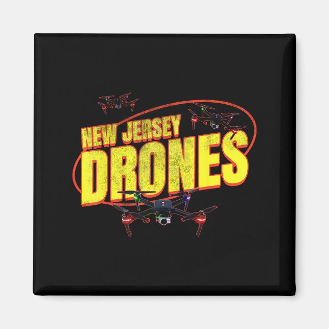 New Jersey Drones Funny Mystery Drones In New Jers Magnet (Framsidan)
