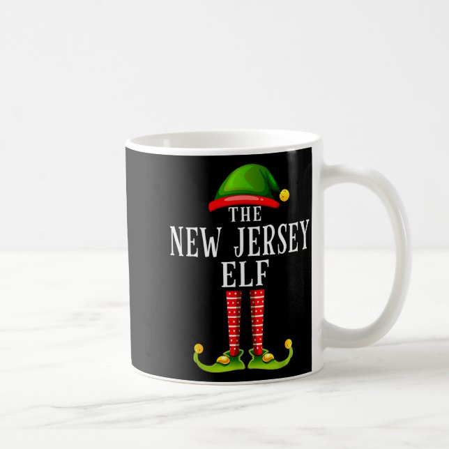 New Jersey Elf Christmas Matching Family Group Pjs Kaffemugg (Höger)