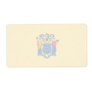 New jersey Faint Flagga Shipping Label Fraktsedel