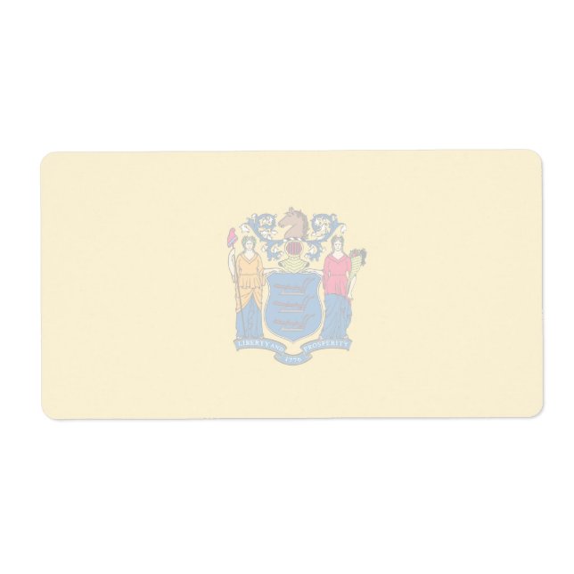 New jersey Faint Flagga Shipping Label Fraktsedel (Framsidan)