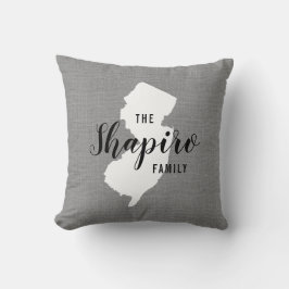 New jersey Family Monogram, Dekorativ kudde