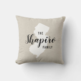 New jersey Family Monogram, Dekorativ kudde