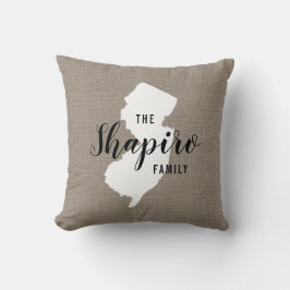 New jersey Family Monogram, Dekorativ kudde