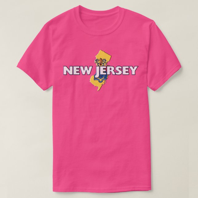 New jersey Färgad-stat T Shirt (Design framsida)