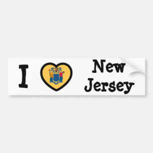 New jersey Flagga Bildekal