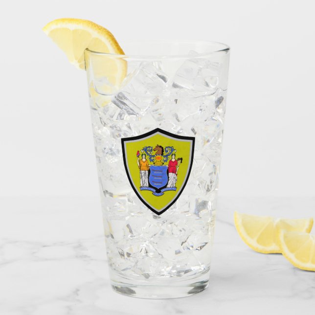 New jersey flagga glaskopp (Framsida Ice)
