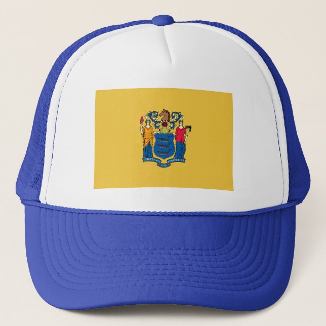 New jersey Flagga Hat Truckerkeps (Framsida)