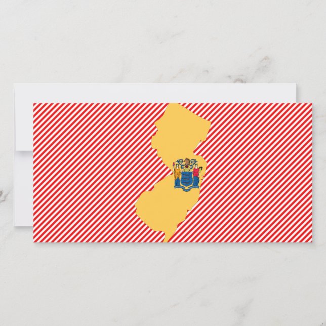 New jersey Flagga Karta (Framsida)