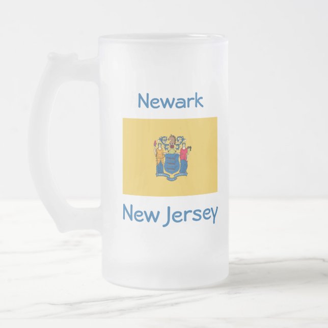 New jersey Flagga Karta Mugg (Vänster)