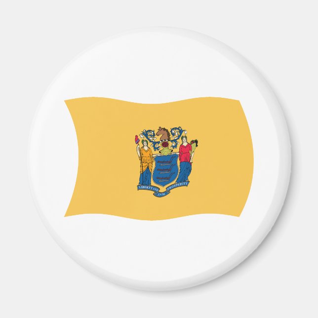 New jersey Flagga Magnet (Framsidan)