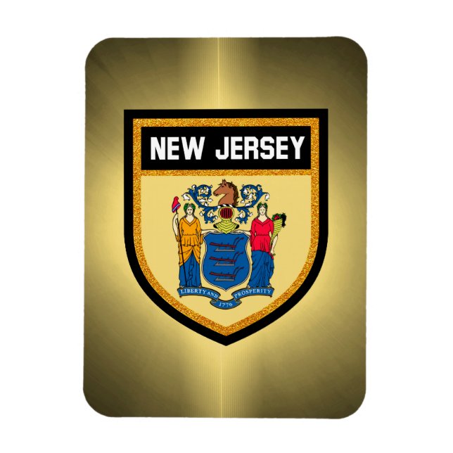 New jersey Flagga Magnet (Vertikal)