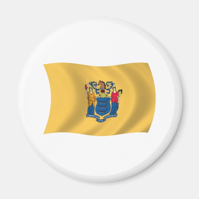 New jersey Flagga Magnet (Framsidan)