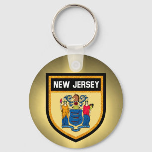 New jersey Flagga Nyckelring