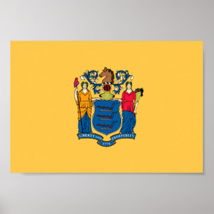 New jersey Flagga Poster