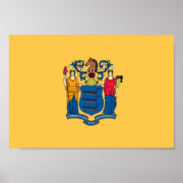 New jersey Flagga Poster (Framsidan)