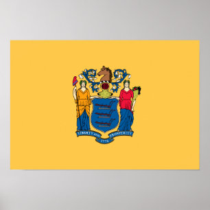 New jersey Flagga Poster