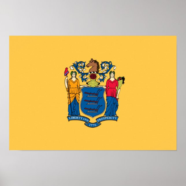 New jersey Flagga Poster (Framsidan)