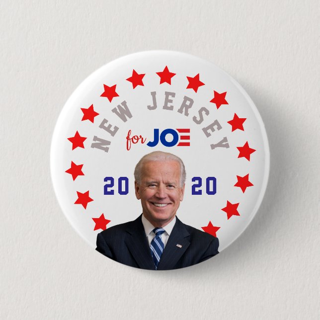 NEW JERSEY för Joe Biden Presidentval Knapp (Framsida)