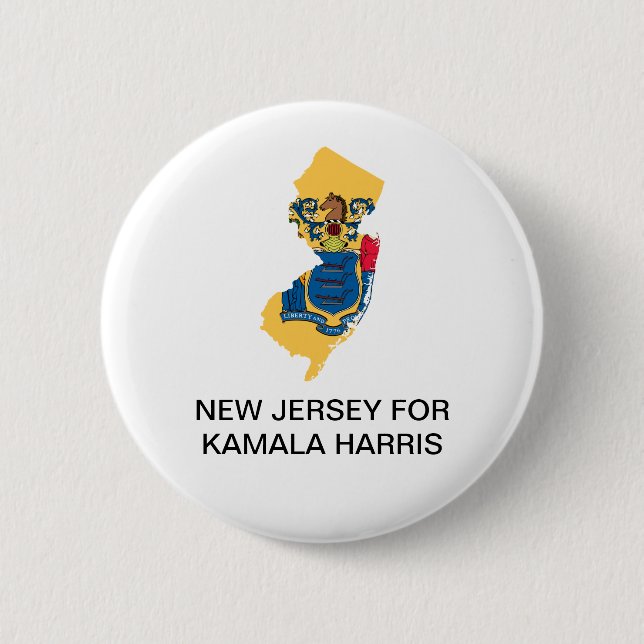 NEW JERSEY för Kamala Harris 2020 Button Knapp (Framsida)