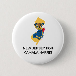 NEW JERSEY för Kamala Harris 2020 Button Knapp